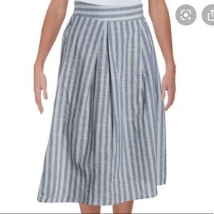 Max Studio Striped Midi Skirt